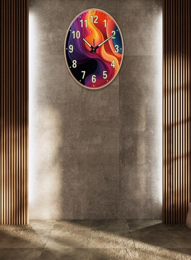 ستار ورك ساعة حائط عصرية صامتة مقاس 12 بوصة من STAR WORK مزودة بإضاءة راديومية ليلية، وآلية بدون صوت تكتكة، وأرقام كبيرة - مثالية لغرفة المعيشة وغرفة النوم والردهة وديكور المنزل (R LARIYA) - Image 4